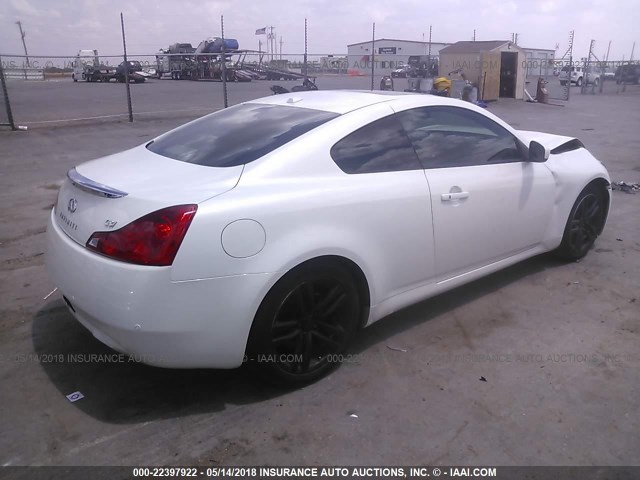 JN1CV6EK4AM100370 - 2010 INFINITI G37 SPORT WHITE photo 4