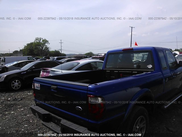 1FTYR14U35PB11359 - 2005 FORD RANGER SUPER CAB BLUE photo 4