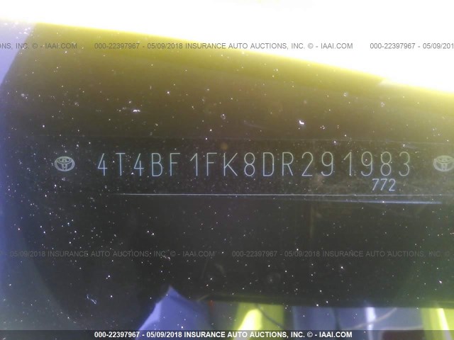 4T4BF1FK8DR291983 - 2013 TOYOTA CAMRY L/SE/LE/XLE 黑色 照片 9