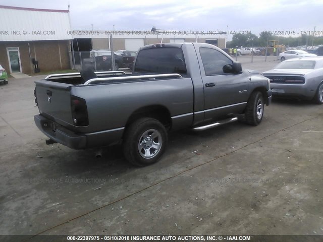 1D7HA16K08J132511 - 2008 DODGE RAM 1500 ST GRAY photo 4