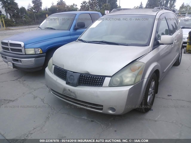 5N1BV28U74N310647 - 2004 NISSAN QUEST S/SE/SL GOLD photo 2