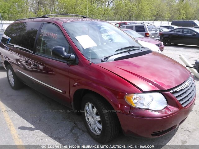 2A4GP54L17R206577 - 2007 CHRYSLER TOWN & COUNTRY TOURING RED photo 1