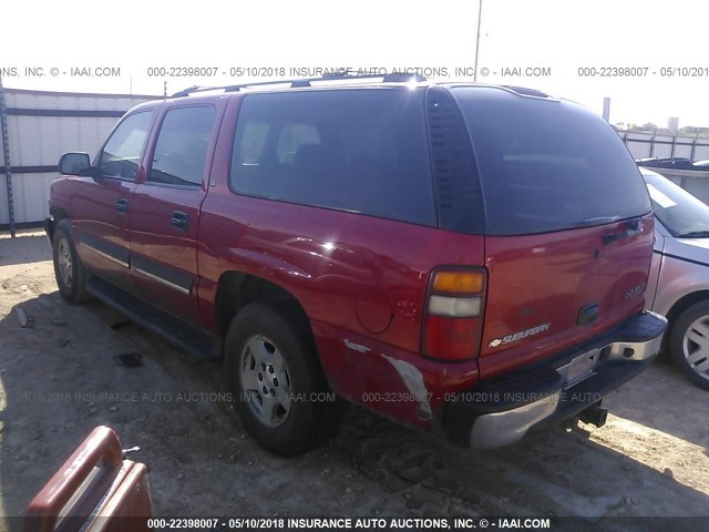 1GNEC16Z35R168931 - 2005 CHEVROLET SUBURBAN C1500 RED photo 3