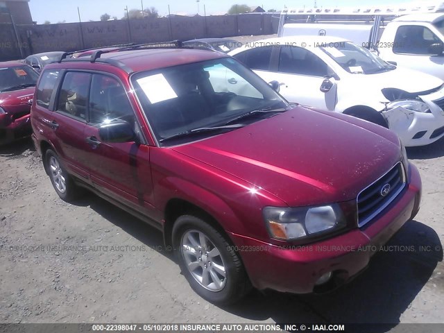 JF1SG65635H719455 - 2005 SUBARU FORESTER 2.5XS RED photo 1