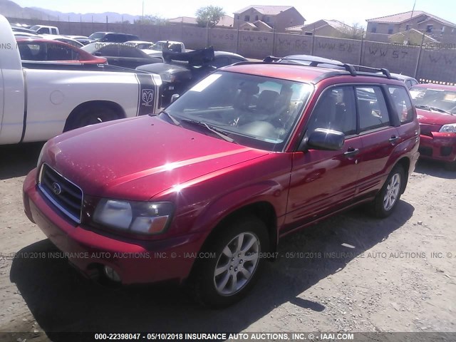 JF1SG65635H719455 - 2005 SUBARU FORESTER 2.5XS RED photo 2