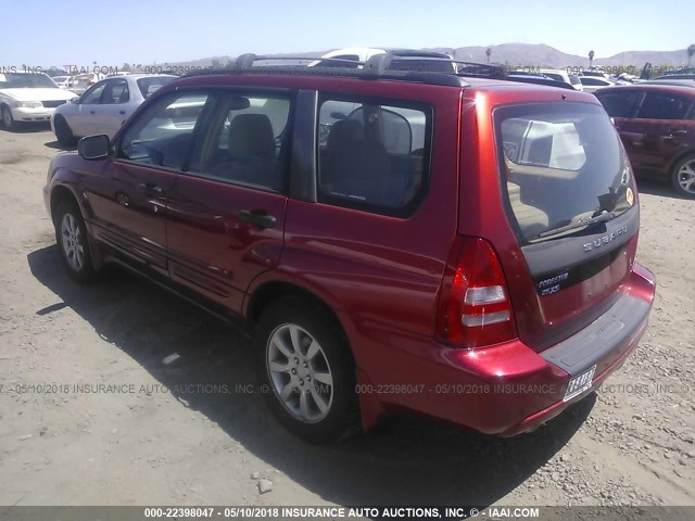 JF1SG65635H719455 - 2005 SUBARU FORESTER 2.5XS RED photo 3