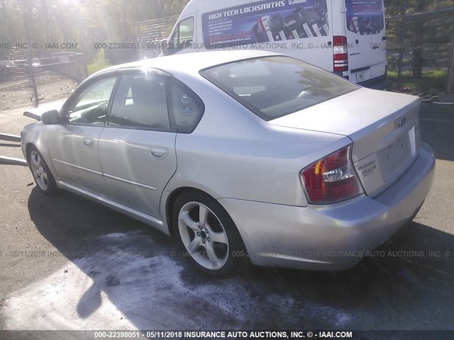 4S3BL616677204647 - 2007 SUBARU LEGACY 2.5I SILVER photo 3