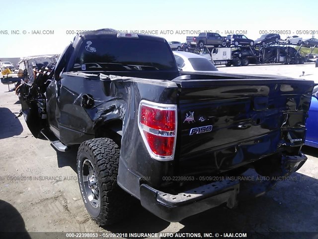 1FTEX1CM0CKD09904 - 2012 FORD F150 SUPER CAB BLACK photo 3