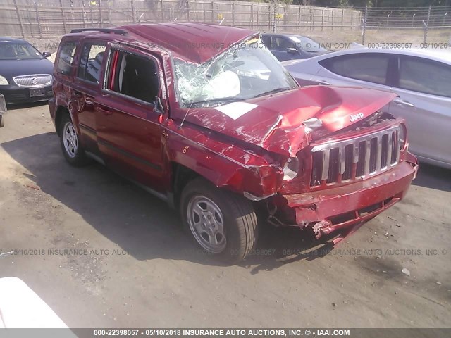 1J4NF2GB0AD577770 - 2010 JEEP PATRIOT SPORT RED photo 1