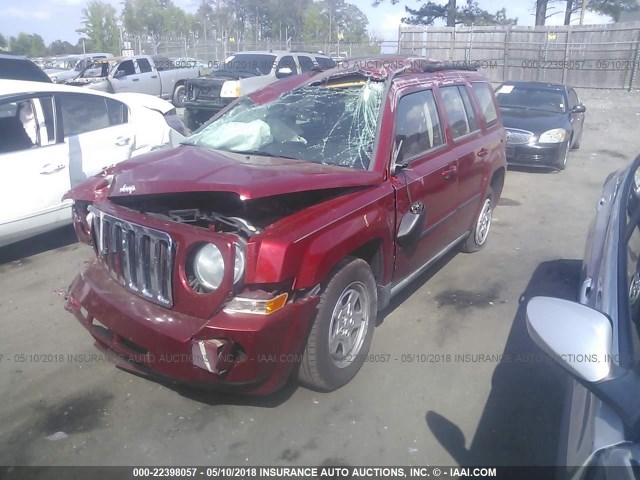 1J4NF2GB0AD577770 - 2010 JEEP PATRIOT SPORT RED photo 2