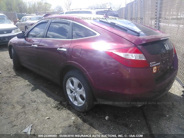 5J6TF2H57AL006444 - 2010 HONDA ACCORD CROSSTOUR EXL MAROON photo 3