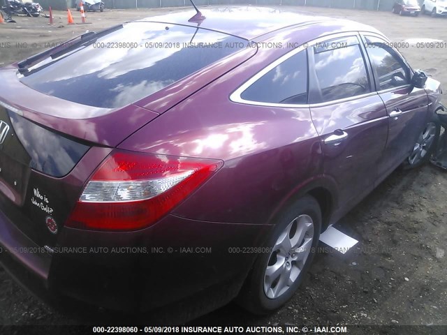 5J6TF2H57AL006444 - 2010 HONDA ACCORD CROSSTOUR EXL MAROON photo 4