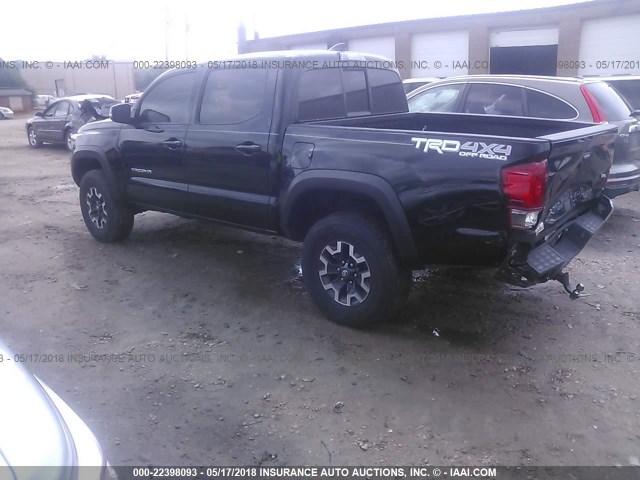 5TFCZ5AN0GX037464 - 2016 TOYOTA TACOMA DBL CAB/SR/SR5/TRD SPT/OR BLACK photo 3
