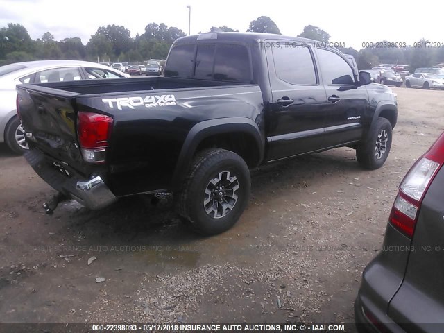 5TFCZ5AN0GX037464 - 2016 TOYOTA TACOMA DBL CAB/SR/SR5/TRD SPT/OR BLACK photo 4