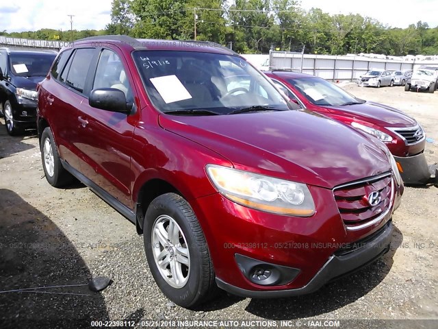 5NMSG3AB5AH404242 - 2010 HYUNDAI SANTA FE GLS RED photo 1