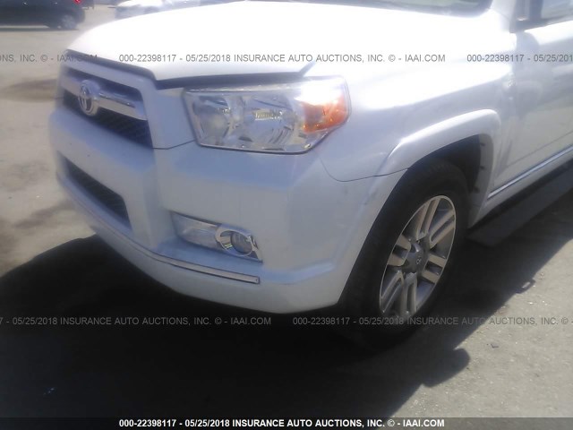 JTEBU5JR6C5089440 - 2012 TOYOTA 4RUNNER SR5/LIMITED/TRAIL WHITE photo 6