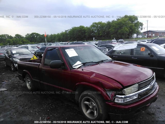 1GCCS1450Y8309564 - 2000 CHEVROLET S TRUCK S10 MAROON photo 1