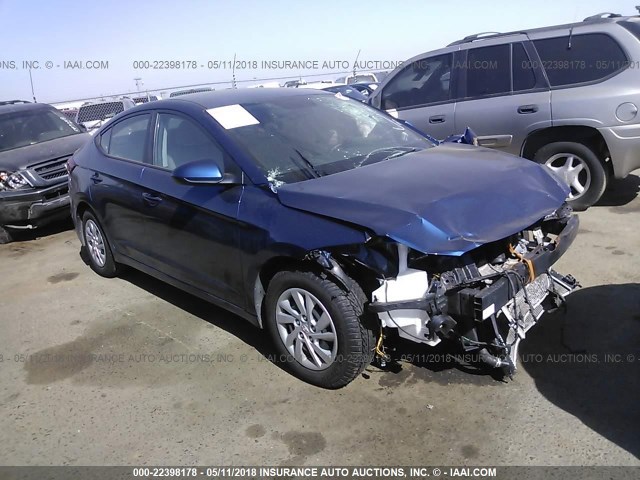 5NPD74LF8HH099766 - 2017 HYUNDAI ELANTRA SE BLUE photo 1