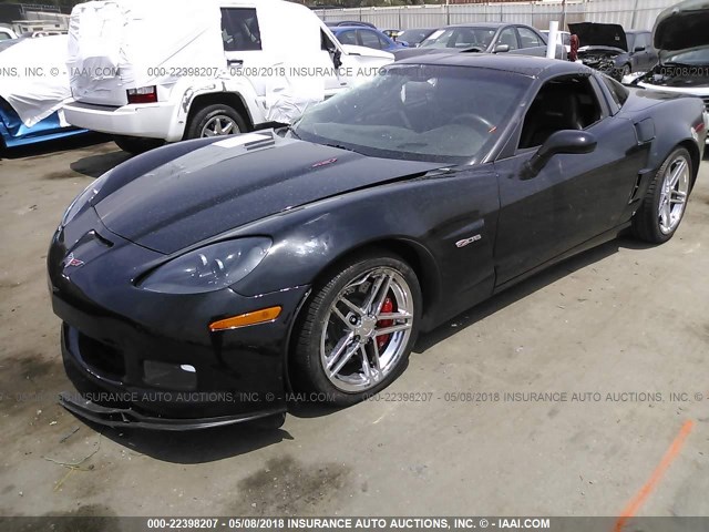 1G1YY26E485125858 - 2008 CHEVROLET CORVETTE Z06 BLACK photo 2