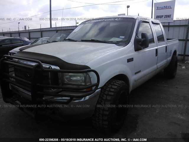 1FTNW20P24ED73532 - 2004 FORD F250 SUPER DUTY WHITE photo 2