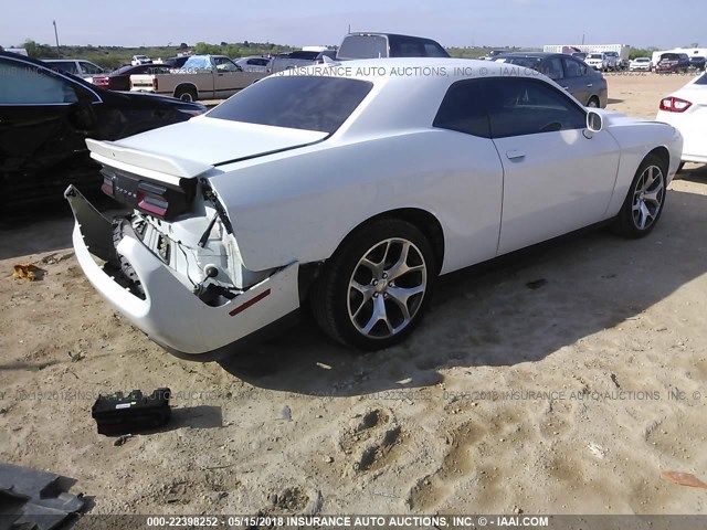 2C3CDZAGXGH317036 - 2016 DODGE CHALLENGER SXT WHITE photo 4