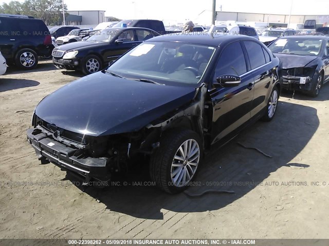 3VWLX7AJ3BM368484 - 2011 VOLKSWAGEN JETTA SEL BLACK photo 2