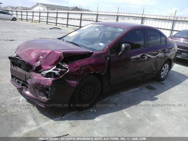 JF1GJAA67DH036396 - 2013 SUBARU IMPREZA RED photo 2