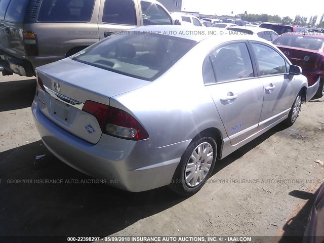 1HGFA46539L000850 - 2009 HONDA CIVIC GX SILVER photo 4