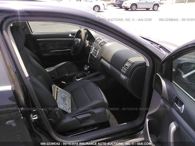 3VWEF71K67M156948 - 2007 VOLKSWAGEN JETTA WOLFSBURG 黑色 照片 5