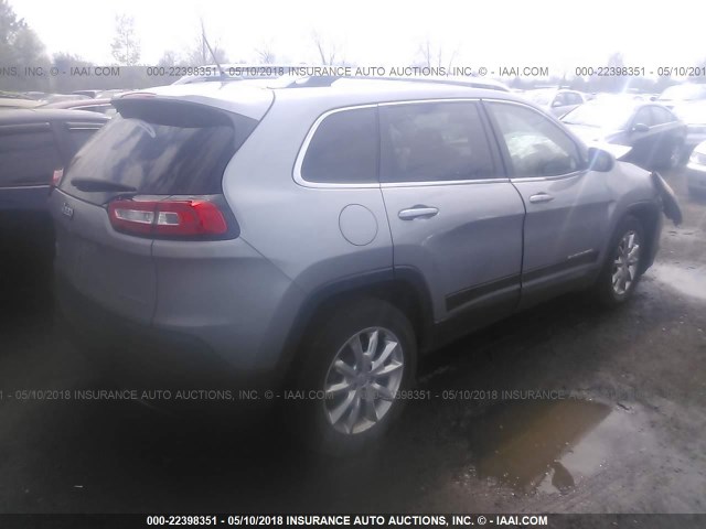 1C4PJMDB6EW250720 - 2014 JEEP CHEROKEE LIMITED GRAY photo 4