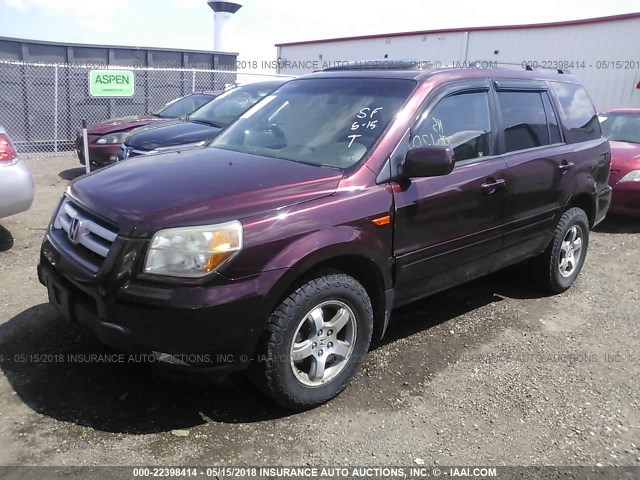 5FNYF18368B034804 - 2008 HONDA PILOT SE BURGUNDY photo 2