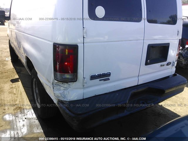 1FTSE3EL9CDA11820 - 2012 FORD ECONOLINE E350 SUPER DUTY VAN WHITE photo 6