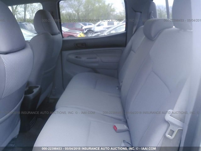 5TFLU4ENXCX045343 - 2012 TOYOTA TACOMA DOUBLE CAB SILVER photo 8