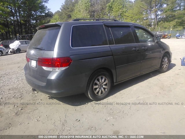 5FNRL38728B019101 - 2008 HONDA ODYSSEY EXL ნაცრისფერი ფოტო 4