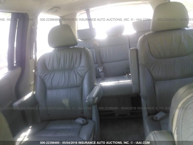5FNRL38728B019101 - 2008 HONDA ODYSSEY EXL ნაცრისფერი ფოტო 8