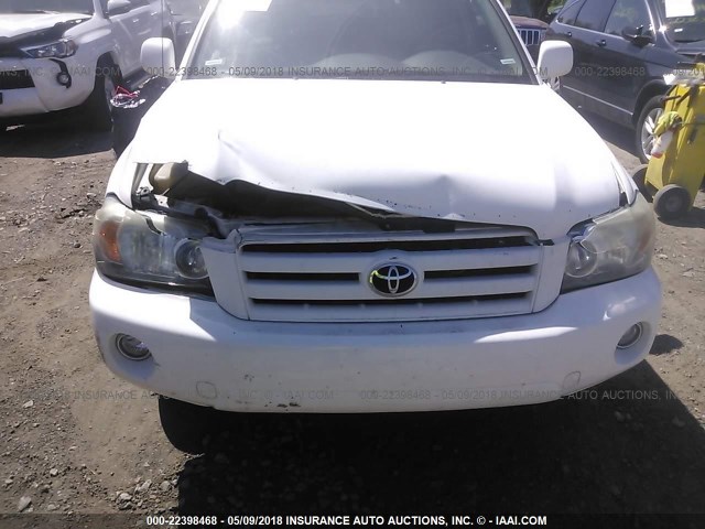 JTEHP21A870198866 - 2007 TOYOTA HIGHLANDER SPORT WHITE photo 6