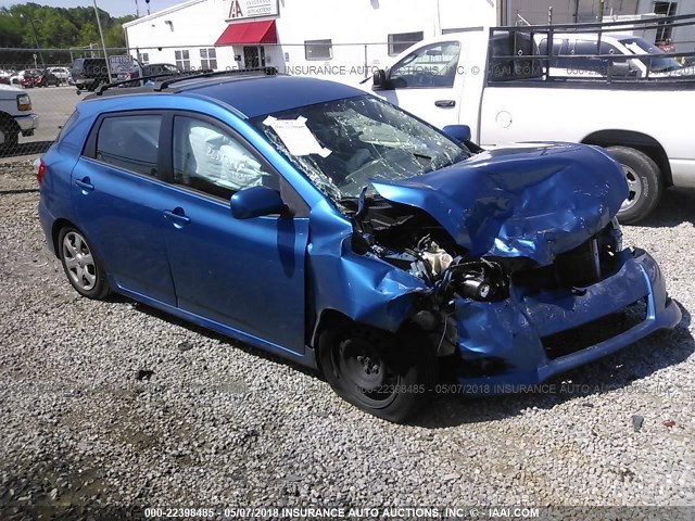 2T1KU4EE2AC514223 - 2010 TOYOTA COROLLA MATRIX  BLUE photo 1
