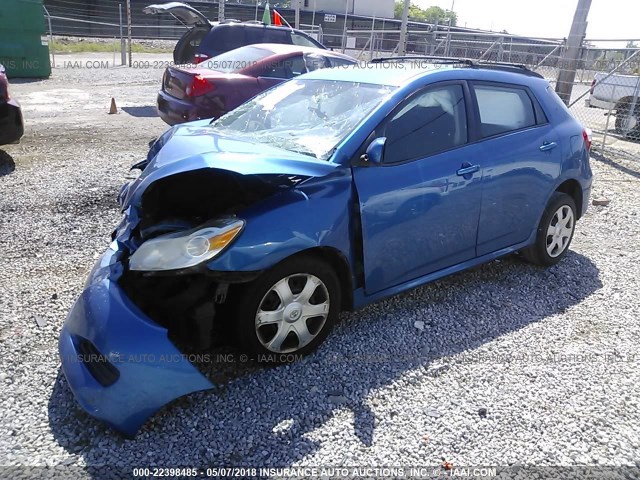 2T1KU4EE2AC514223 - 2010 TOYOTA COROLLA MATRIX  BLUE photo 2