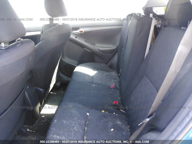 2T1KU4EE2AC514223 - 2010 TOYOTA COROLLA MATRIX  BLUE photo 8
