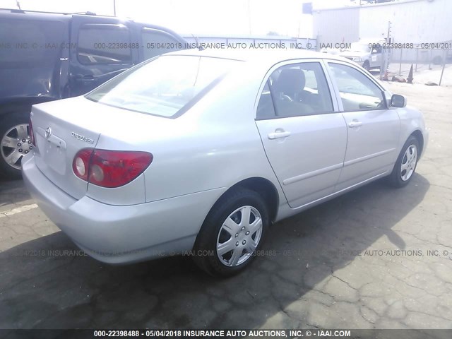 JTDBR32E060092163 - 2006 TOYOTA COROLLA CE/LE SILVER photo 4