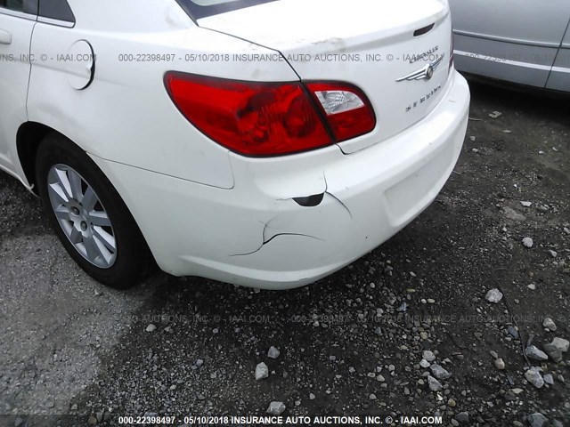 1C3CC4FB3AN117214 - 2010 CHRYSLER SEBRING TOURING WHITE photo 6