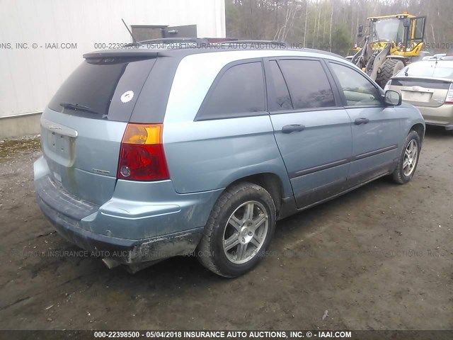 2A8GF48X48R653284 - 2008 CHRYSLER PACIFICA LX BLUE photo 4