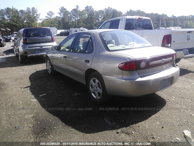 1G1JF52F937169102 - 2003 CHEVROLET CAVALIER LS BEIGE photo 3