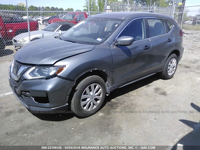 KNMAT2MV9HP610608 - 2017 NISSAN ROGUE S/SV GRAY photo 2