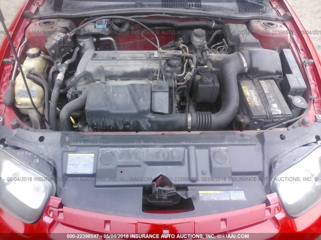 1G1JF52F157131155 - 2005 CHEVROLET CAVALIER LS RED photo 10