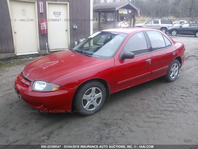 1G1JF52F157131155 - 2005 CHEVROLET CAVALIER LS RED photo 2