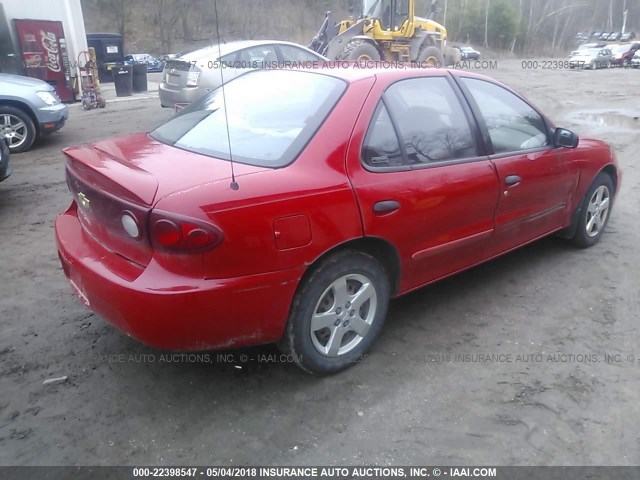 1G1JF52F157131155 - 2005 CHEVROLET CAVALIER LS RED photo 4