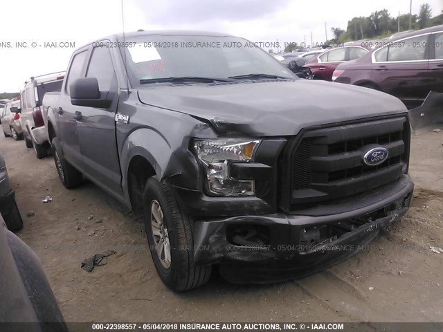 1FTEW1C85FKE47173 - 2015 FORD F150 SUPERCREW GRAY photo 1