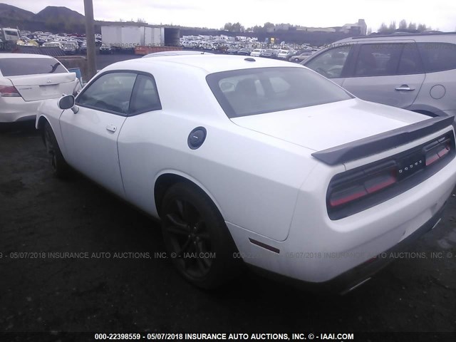 2C3CDZAG9JH152958 - 2018 DODGE CHALLENGER SXT WHITE photo 3