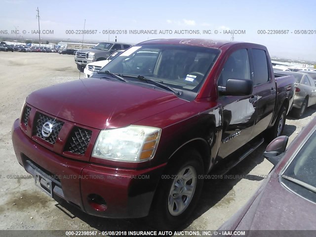 1N6AA07A25N510454 - 2005 NISSAN TITAN XE/SE/LE RED photo 2